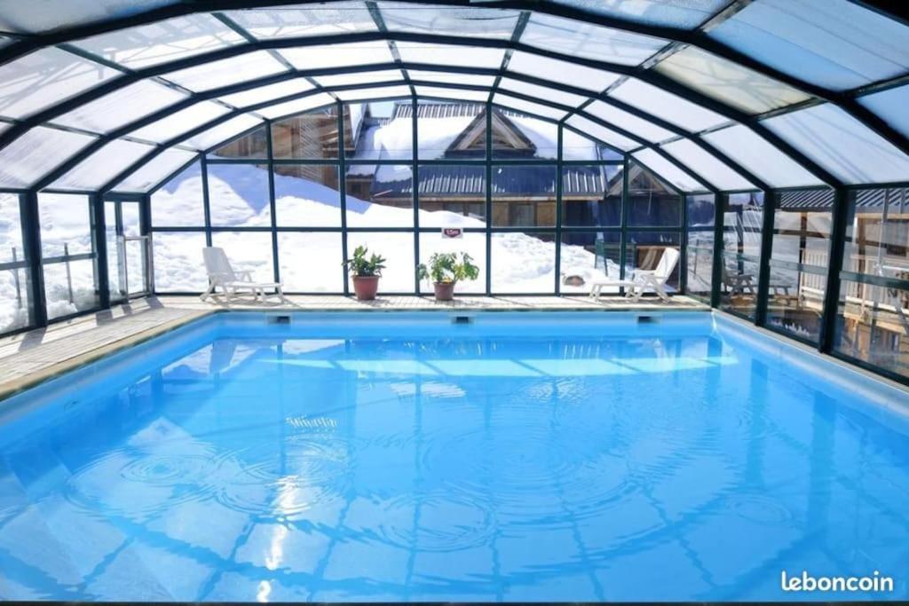 Saint Francois Longchamps Loc A La Montagne Avec Piscine Ete Hiver Vg23 Eksteriør bilde